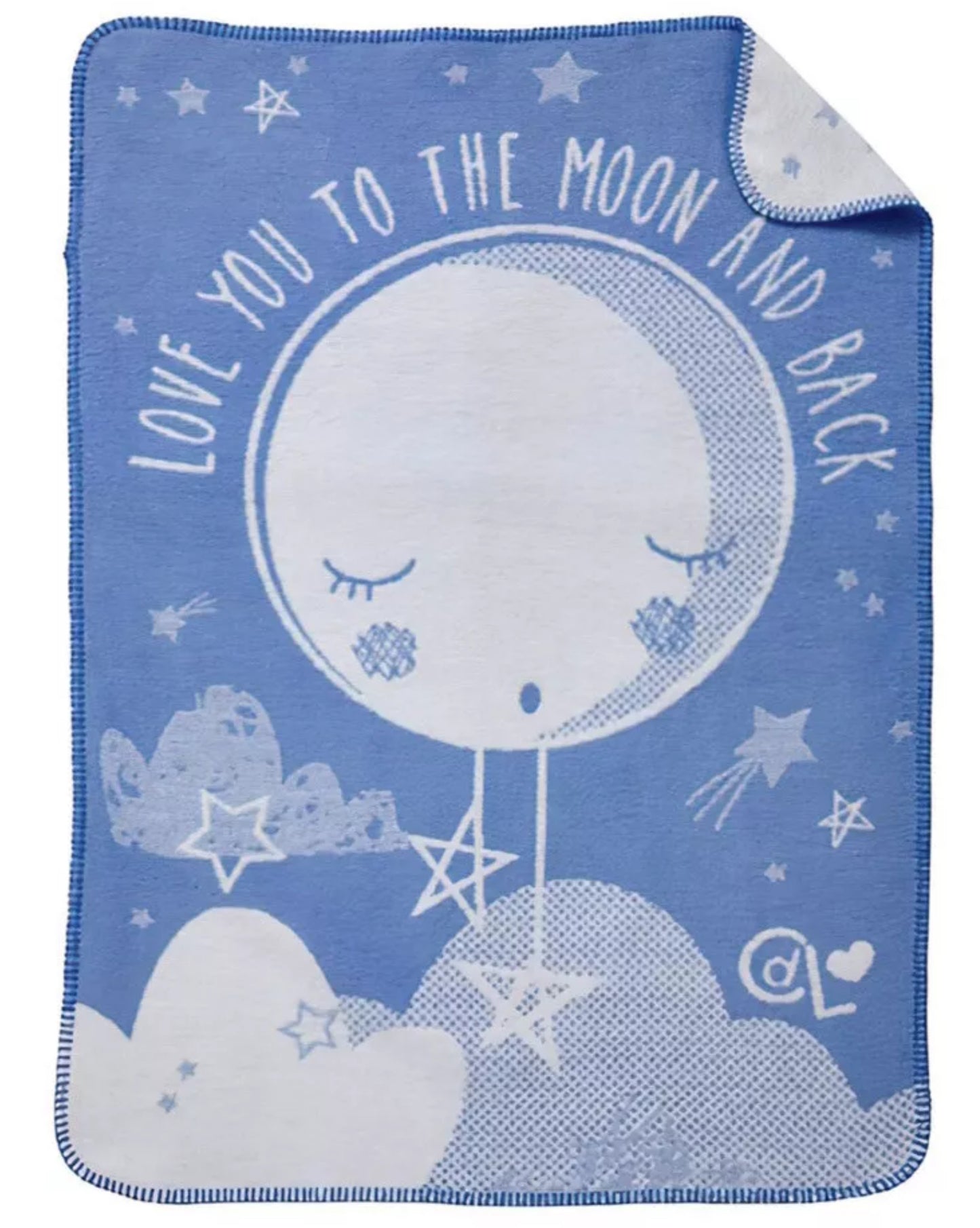 Clair De Lune Over the Moon Fleece Blanket