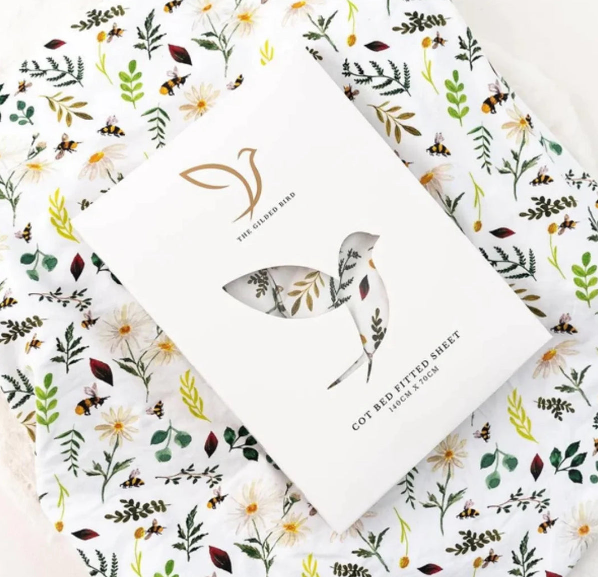 Gilded Bird Organic Cotton Fitted Cotbed Sheet