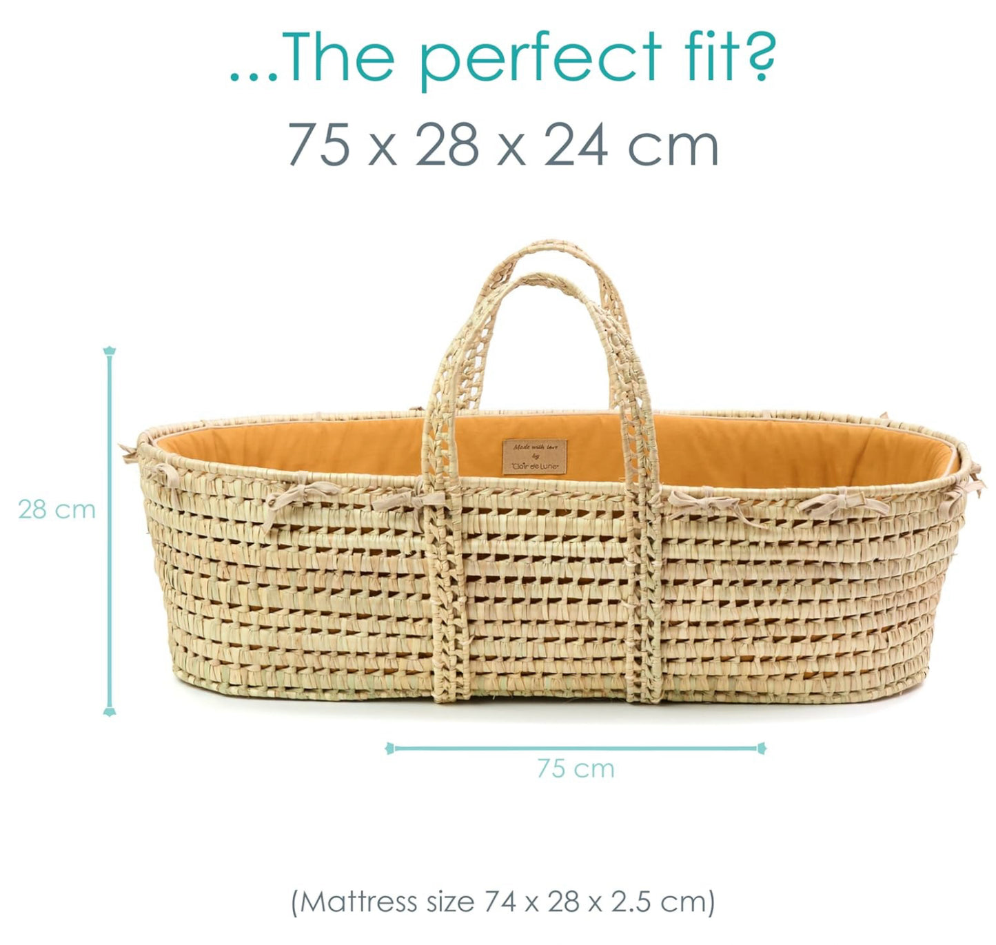 Clair De Lune Savanah Palm Moses Basket