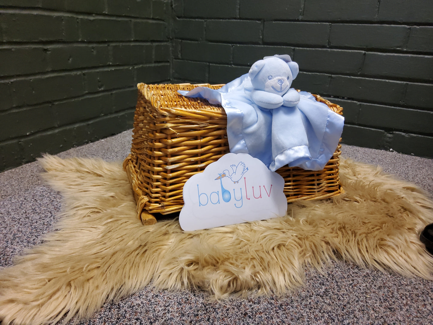Soft touch baby comforter blue bear
