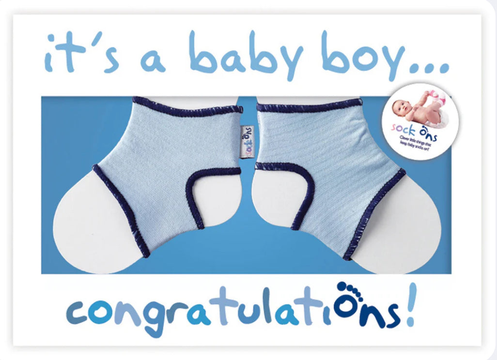 Sock ones themed (baby announcements)