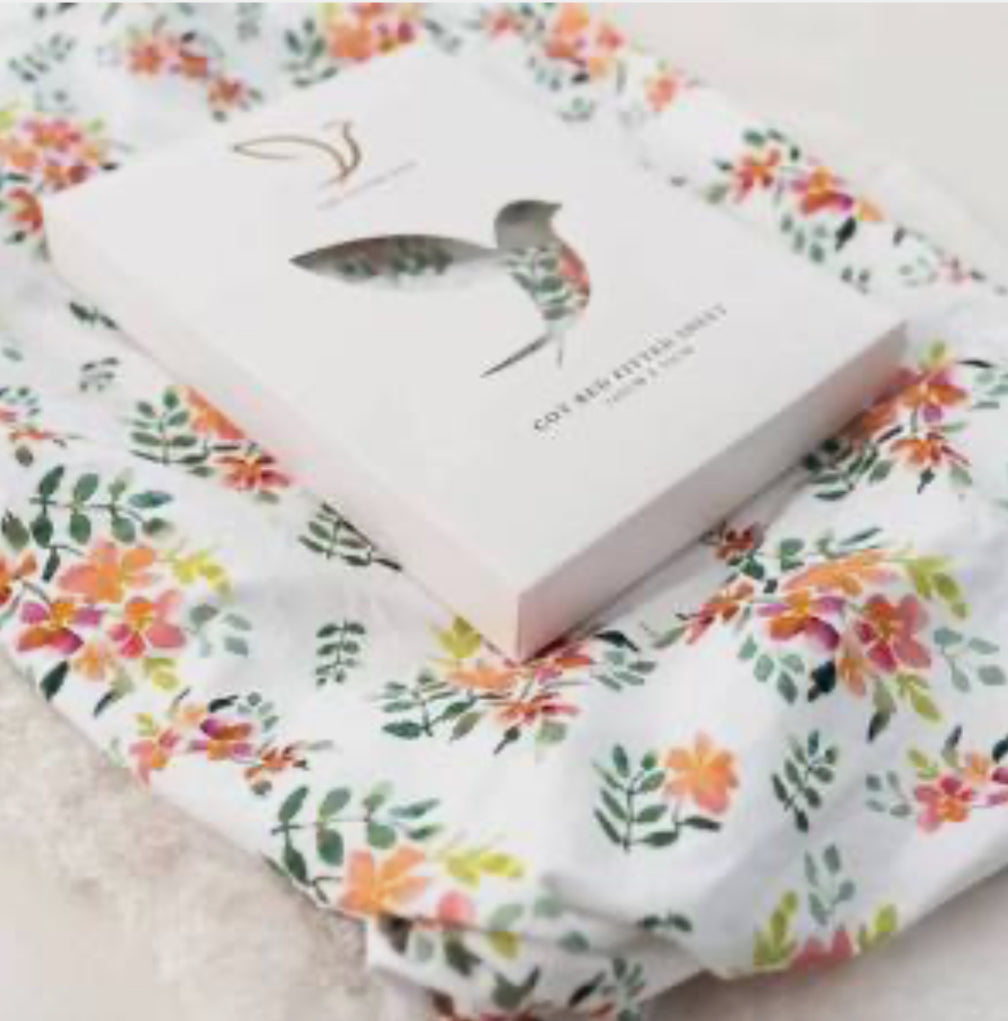 Gilded Bird Organic Cotton Fitted Cotbed Sheet