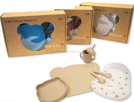 Teddy Silicone Dinner Set