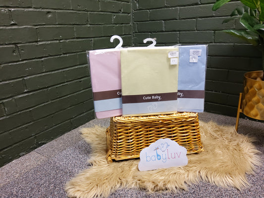 Cute Baby 2 Moses Basket Fitted Sheets